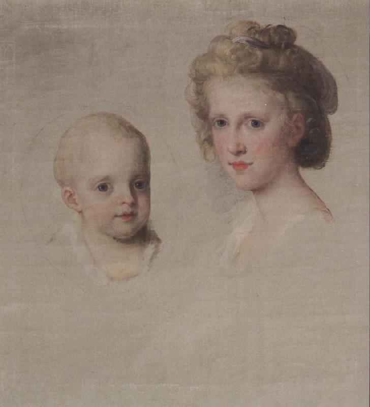 Angelica Kauffmann Bozzetto zum Bildnis Maria Luisa und Maria Amalia oil painting picture
